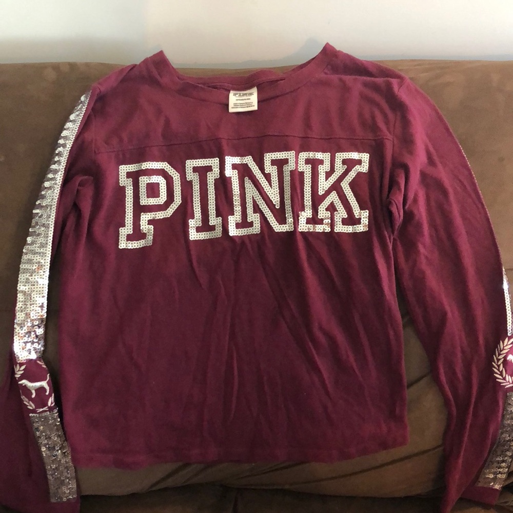 Eggplant/Maroon colored PINK shirt